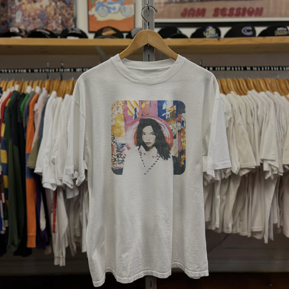1995 Björk Post , White Tee